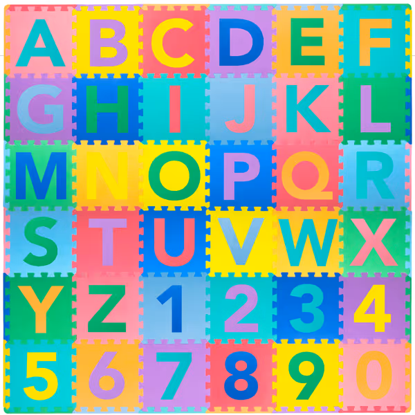 ProSource Kids Puzzle Alphabet & Numbers Mat